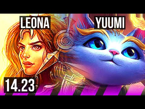 LEONA & Draven vs YUUMI & Tristana (SUP) | KR Master | 14.23