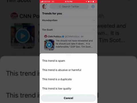 How to REPORT A TREND in TWITTER?