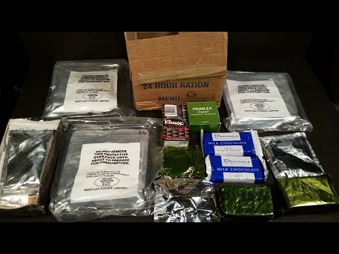 1997 Vintage British 24 hour Ration Pack Tasting Oldest ORP MRE Food Review From Stickyfingaz745