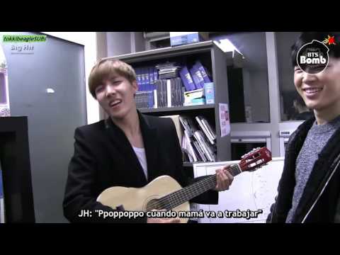 [SUB ESPAÑOL][BANGTAN BOMB] 160607 Special BANGTAN BOMB 8- Playing the guitar