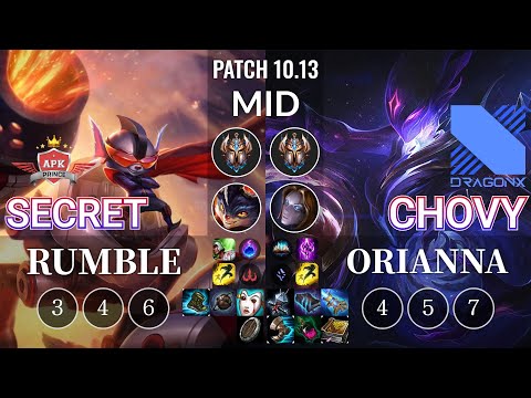 APK Secret Rumble vs DRX Chovy Orianna Mid - KR Patch 10.13