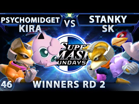 SSS 46 - Psychomidget & Kira (Red) Vs. Stanky & SK (Green) SSBM Winners Round 2 - Smash Melee