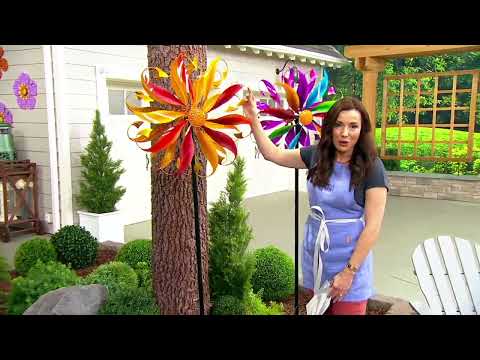 Plow & Hearth Mermaid Tails Multi-Colored Wind Spinner on QVC