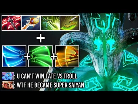SUPER STRONG Max Attack Speed + DMG Desolator Lvl2 Rapier Juggernaut vs Fallen Sky Troll Late Dota 2