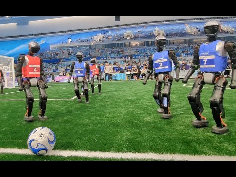 Semi Final 5 vs 5 Soccer - World Humanoid Robot Games - AI Football