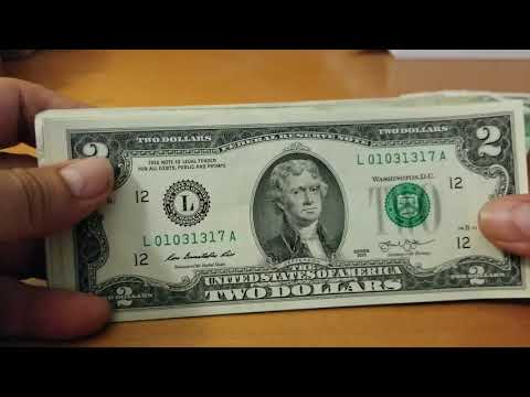 Cazando billetes de 2 dolares