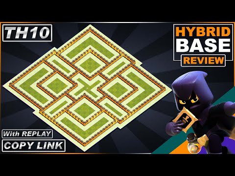 NEW BEST! TH10 Base 2021 with REPLAY!! Town Hall 10 HYBRID/TROPHY Base COPY LINK - Clash of Clans