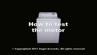 Performa Washing Machine Not Starting - See How To Check The Motor