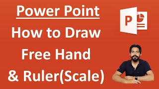 How to Use Draw & Ruler in PowerPoint Slide || Free Hand & Scale Drawing