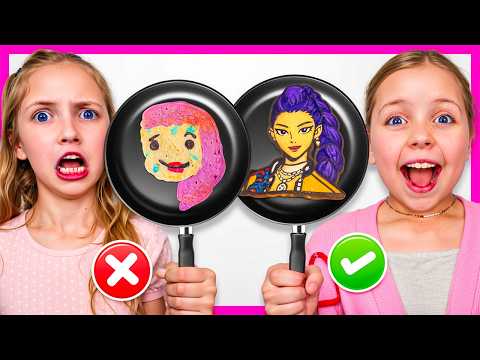 🥞 INSANE PANCAKE ART CHALLENGE! Valentine's Day with the Kin Tin Krew ❤️