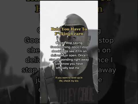 Rule you have to learn . #rule #rules #advice