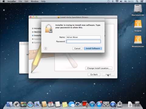 comment installer pilote mac os x