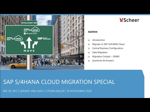 , title : 'Webinar S/4HANA Cloud Migration Special van19 nov 2020'