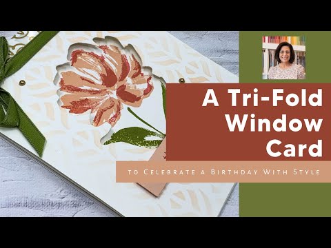 🔴 A Tri-Fold Window Card to Celebrate a Birthday With Style