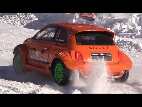 Thumbnail for Fiat 500 Giannini 350 GP4 Racing on Ice at Pragelato Circuit by Car
