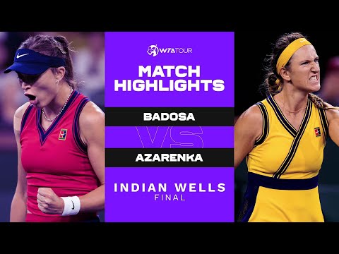 Теннис Paula Badosa vs. Victoria Azarenka | 2021 Indian Wells Final | WTA Match Highlights