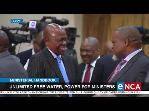 Ministerial Handbook Unlimited free water, power for ministers