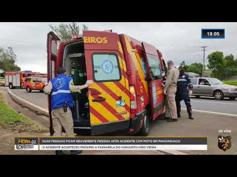 Duas pessoas ficam gravemente feridas após acidente com moto em Mandaguaçu