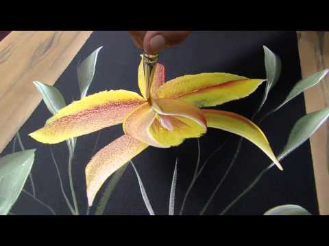 Mulher.com 08/04/2015 - ANA MARIA GUIMARAES PINTURA EM TELA ORQUIDEA PT 2