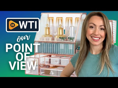 Tempered Glass Makeup Organizer Countertop - Multi-Functional 3-in-1 Cosmetic Organizer for Skincare - WTI product video review