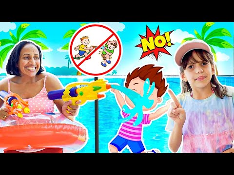 Regras de conduta e segurança para crianças no parquinho e na Piscina - Jessica Sousa