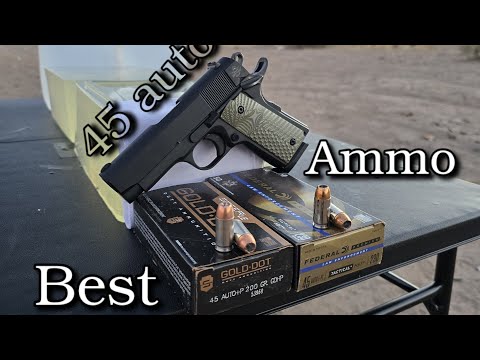 .45 auto +P Ammo Test (Speer Gold Dot VS Federal HST)