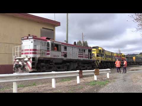 Train 2347 with SSR's 48s35 4917 4911 48s35 RL306 . From Cootamundra to Quandary. 27 Sept 2020.