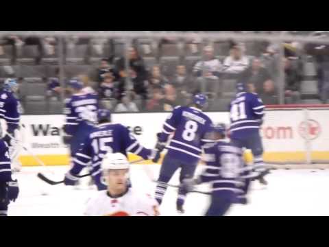 Warmup from the Leafs Flames