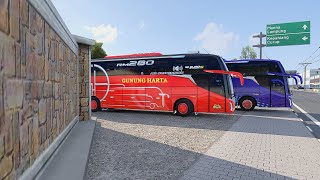 Download lagu 𝗖𝗢𝗡𝗩𝗢𝗬 𝗠𝗘𝗡𝗝𝗘𝗟𝗔𝗡𝗚 𝗡𝗔𝗧𝗔𝗥𝗨 🚍 𝘽𝙐𝙎 𝙂𝙐𝙉𝙐𝙉𝙂 𝙃𝘼𝙍𝙏𝘼 𝘃𝘀 𝗥𝗠 𝗕𝗘𝗡𝗚𝗞𝗨𝗟𝗨 ‼️ #eurotrucksimulator2 #ets2 #live mp3