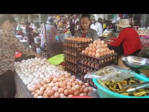 A Walk Around Phnom Penh Wet Market - People Activities And Foods In My Village