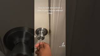 How to unlock and lock a door in your house with a key (Life Hack)