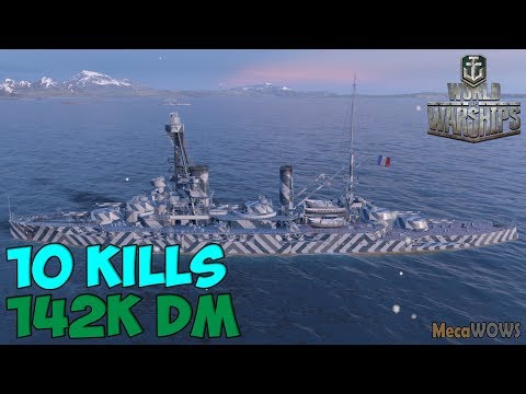 World of WarShips | Bretagne | 10 KILLS | 147K Damage - Replay Gameplay 4K 60 fps