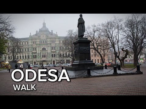 Odesa Walking Tour 🇺🇦 | Bunina → Preobrazhenska → Soborna → Deribasivska | City Walk 4K