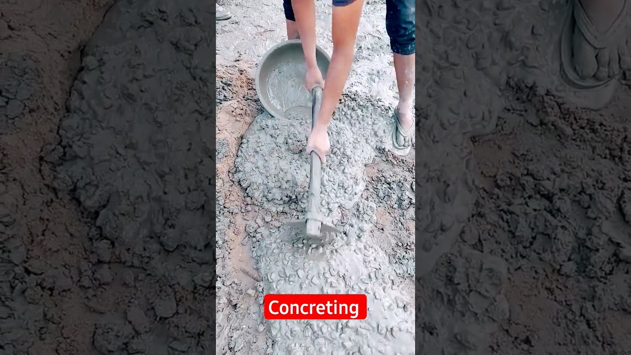Concrete mixing by hand |