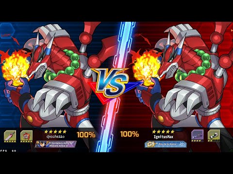 MAGMA DRAGOON 5* VS MAGMA DRAGOON 5 * --- MEGAMAN X DIVE SERV ALIA