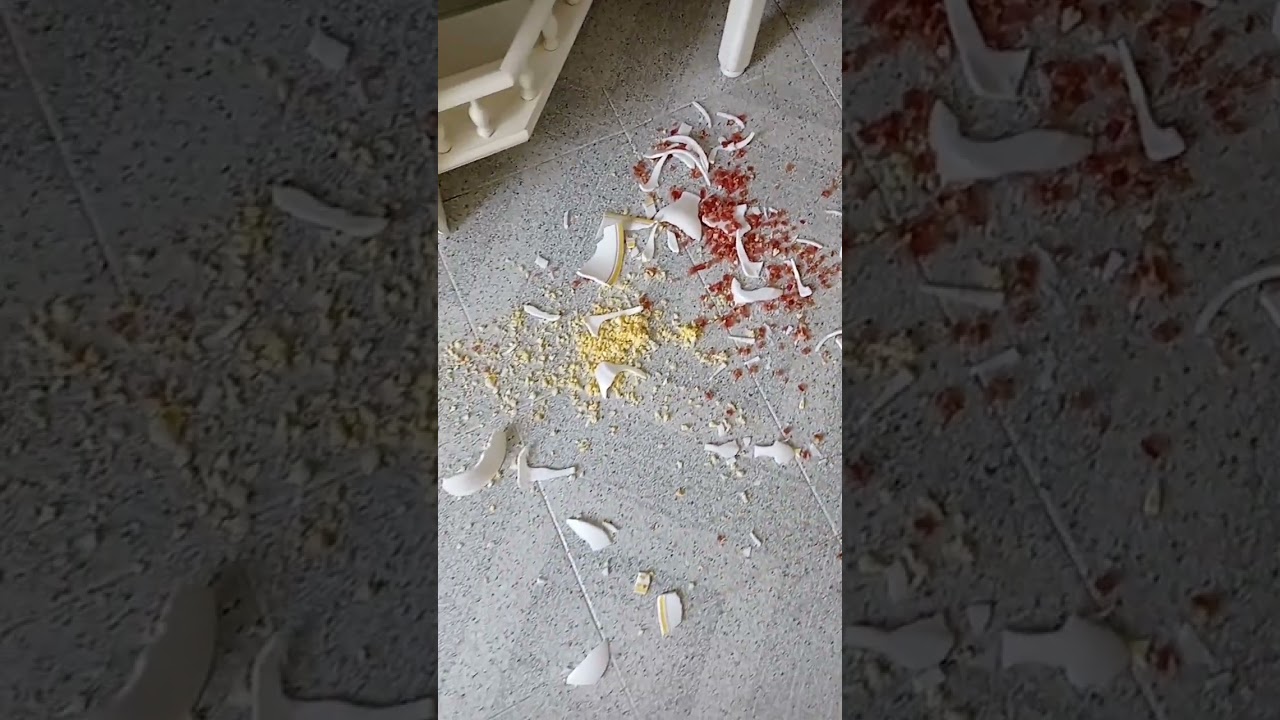 Oh!!Broken plate with food means bad luck? #shorts #plate #broken