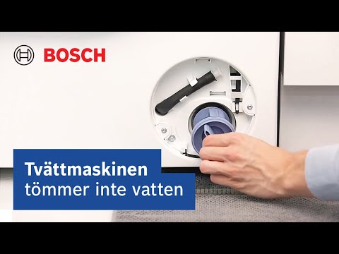 Felkod E18 eller E36-10: Tvättmaskin tömmer inte vatten | Bosch Home Sverige
