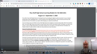 Flour Bluff High School Reopening Plan - FINAL