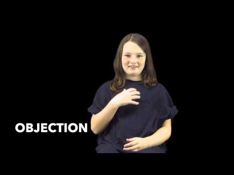 How to Sign Objection in Auslan