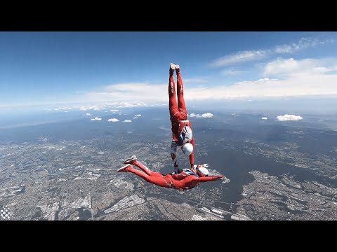 Skydivers perform sensational dance routine mid-air in Australia