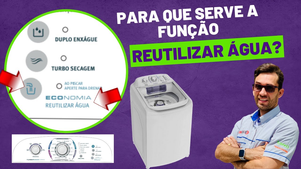 🔴Função reutilizar água da máquina de lavar