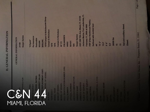 [UNAVAILABLE] Used 1977 Camper & Nicholsons 44 in Miami, Florida