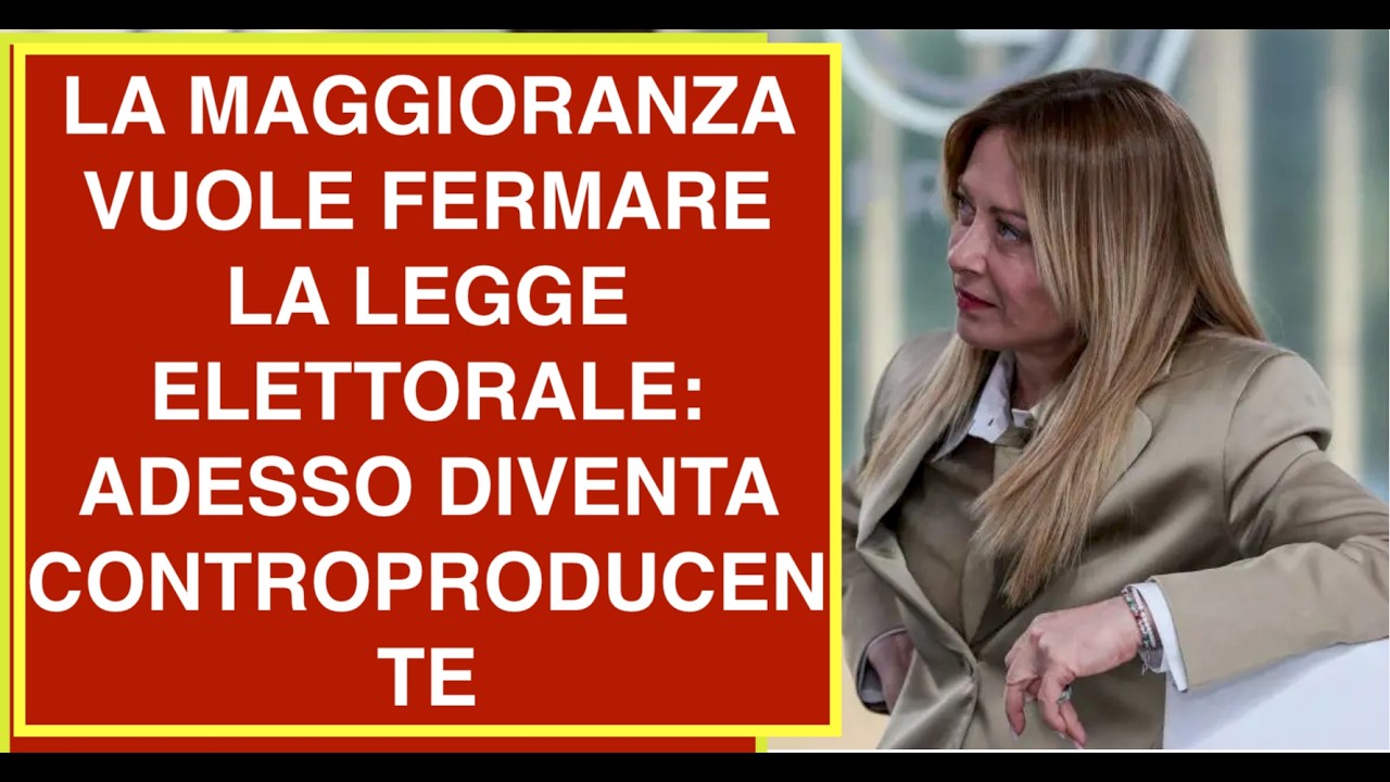 LA MAGGIORANZA VUOLE FERMARE LA LEGGE ELETTORALE: ADESSO DIVENTA CONTROPRODUCENTE