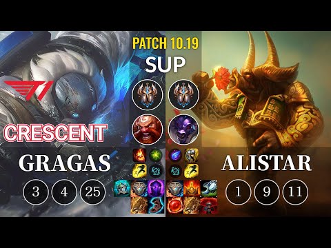 T1 Crescent Gragas vs Alistar Sup - KR Patch 10.19