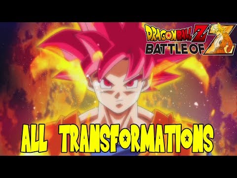 Dragon Ball Z: Battle of Z - All Transformation Animations (Super Saiyan, Great Ape, Frieza, & More)