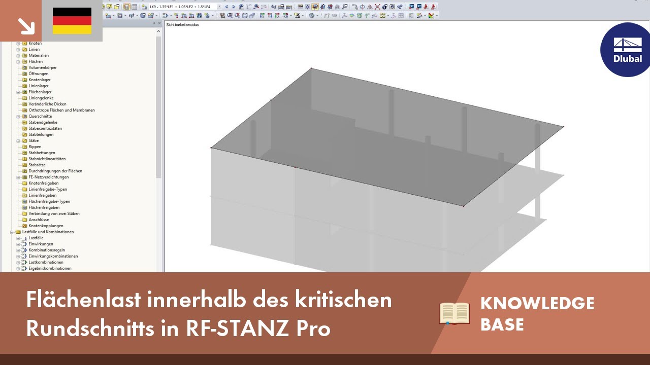KB 001597 | Flächenlast innerhalb des kritischen Rundschnitts in RF-STANZ Pro