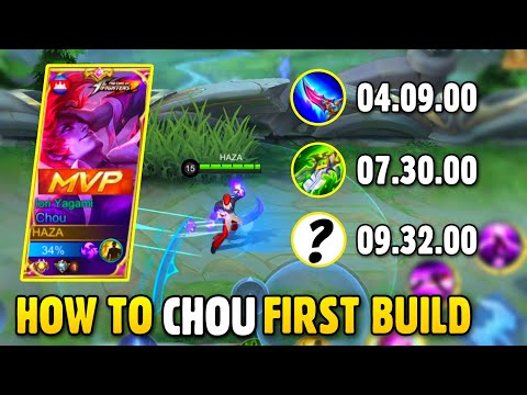 HOW TO CHOU FIRST ITEM BUILD 2022 FOR NEW SEASON 25 | TOP 1 GLOBAL CHOU GAMEPLAY - Mobile Legends
