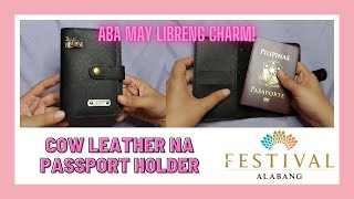 PASSPORT HOLDER NA COW LEATHER MAY FREE CHARM AT FREE 5 LETTER INITIALS LALAGYAN NG PASSPORT