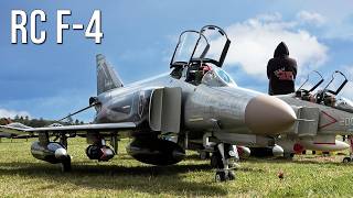 Awesome! Giant RC F-4 Phantom II Twin Turbine Jet Great Scale Model Flies At Flight Show