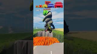 Different Size Cars vs Shrek Trap, Color Holes, Spike Pit & Volcano Pit! 🔥🌈🌋⚡